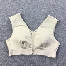 Tommie Copper Sports Bra Womens XL Shoulder Support Zip Front Activewear Gym Fit