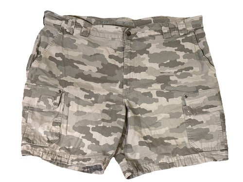 DULUTH TRADING Co Flex Fire Hose Relaxed Fit Camo Shorts, Size 46, Gray Cargo