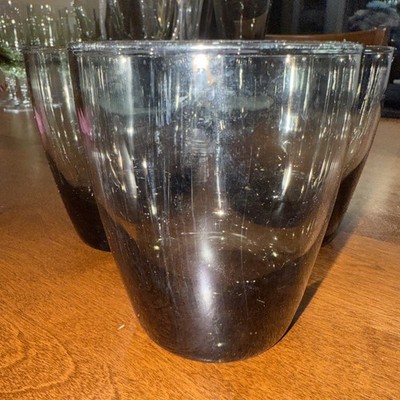 Libby Classic Smoke Rocks 4  Glasses Set Of Three