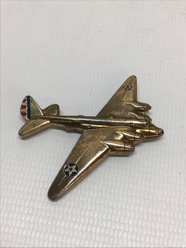 WWII USAAF US Army Air Forces B-17 Flying Fortress Pinback Broach - Picture 6 of 6