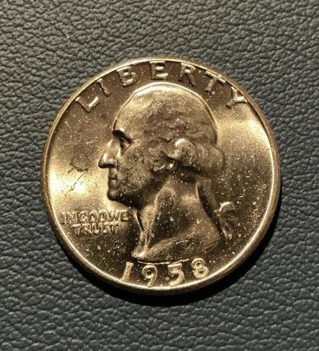 1958 Washington Quarter Type B ~ Brilliant Uncirculated + Proof Die Reverse