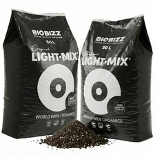 2 X BioBizz LIGHT MIX 50L Terra Terriccio Universale Bio Substrato Perlite Torba