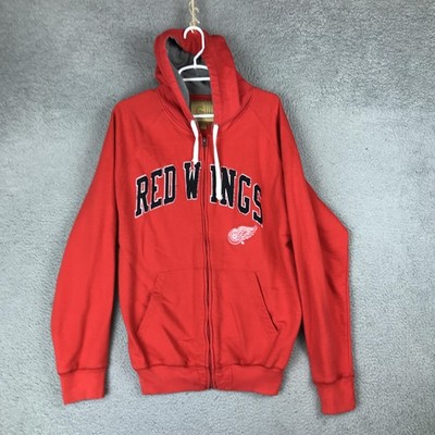 Detroit Red Wings Hoodie Mens Large Red NHL Hockey Full Zip Sweatshirt G III