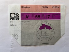 Eintrittskarte Ticket Finale Fifa WM WC  1974 BRD - Niederlande