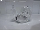 Vintage Steuben Crystal Snail Paperweight Figurine Signed Art Glass USA