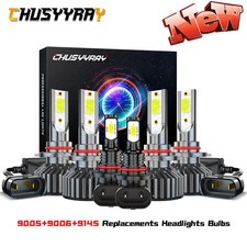 For Chevy Silverado 1500 2500 Hd 2003-2005 2006 Led Headlightsfog Light Bulbs