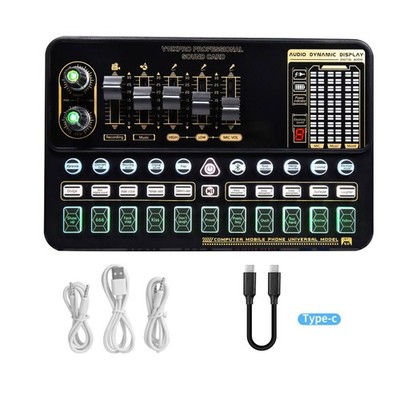 V10 Sound Card Live Sound Card Mobile Phone Karaoke Live Broadcast Equipment U