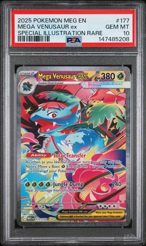 2025 POKEMON MEGA EVOLUTION SPECIAL ILLUSTRATION RARE MEGA VENUSAUR EX PSA 10