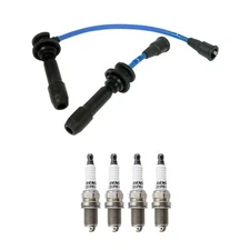NGK Wire Set & Denso 4 Standard Spark Plugs Kit for Kia Sportage 2.0L L4 Base EX