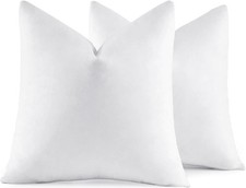 26x26 Euro Pillow Inserts Set of 2 Feather Down Throw Pillows