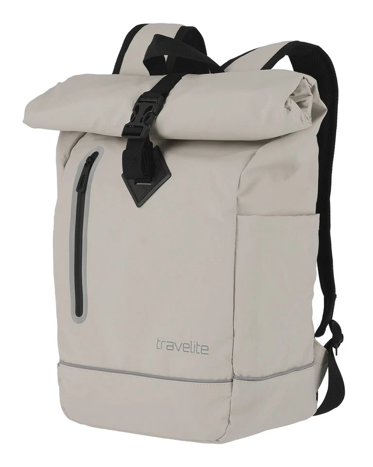 travelite Basics Roll-Up Backpack Plane Rucksack Rucksack Ivory creme - Bild 2 von 4