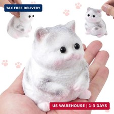Handmade Cat Squishy Toy, Soft Cat Squeeze Toy for Adults, Stress Relief Squishy