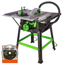 Evolution FURY5-S 255mm Table Saw Bundle With Fine Wood & Multi-Material Blades
