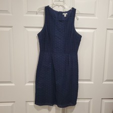 Old Navy Sleeveless A-Line Shift Dress With Etelet Design Fully Lined Woman's 14