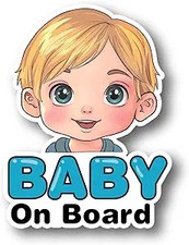 Reflective Baby on Board Car Window Sticker Style: Boy BOB BL