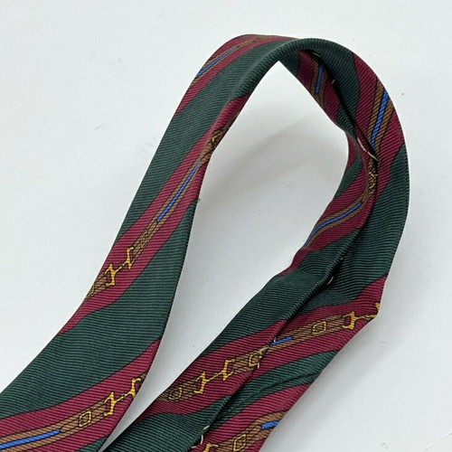 GUCCI Rare tie Green all-over pattern silk from japan J3000 - Picture 22 of 24