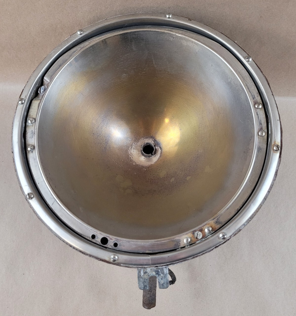 Antique 10.5" CM Hall Drum Headlight Lamp Rat Rod Hot Rod 1910s 1920s