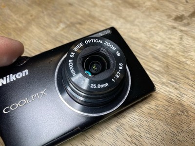 Nikon COOLPIX S5100 Black 12.2MP 5x Compact Digital Camera TESTED