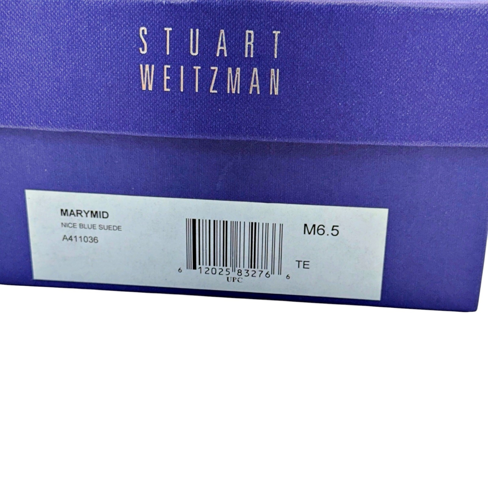 Stuart Weitzman MaryMid  Nice Blue Navy Suede Square Chunky Heel 6.5 New in Box