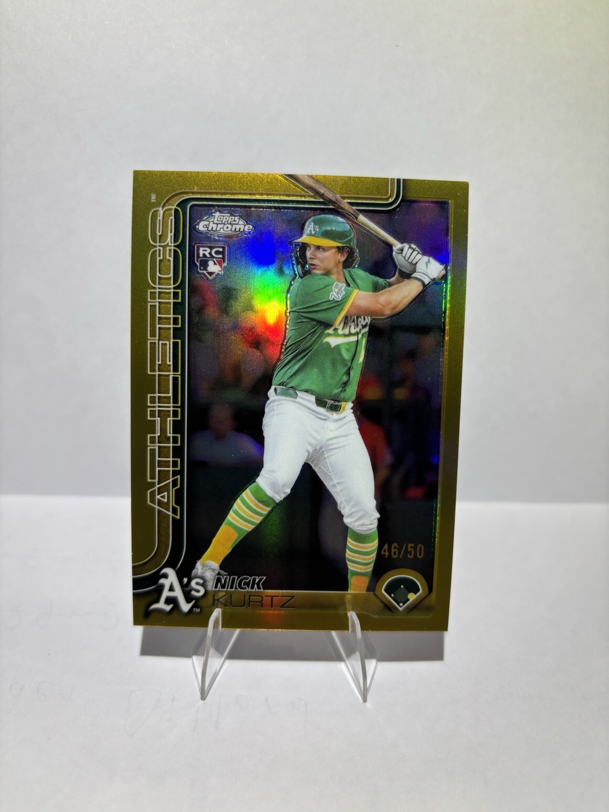 Nick Kurtz (RC) 2025 Topps Chrome Update True Rookie Gold Refractor 46/50 USC178