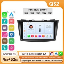 FOR SUZUKI SWIFT 2011-2015 ANDROID14 CAR STEREO RADIO GPS NAVI CARPLAY BT5.4 DSP