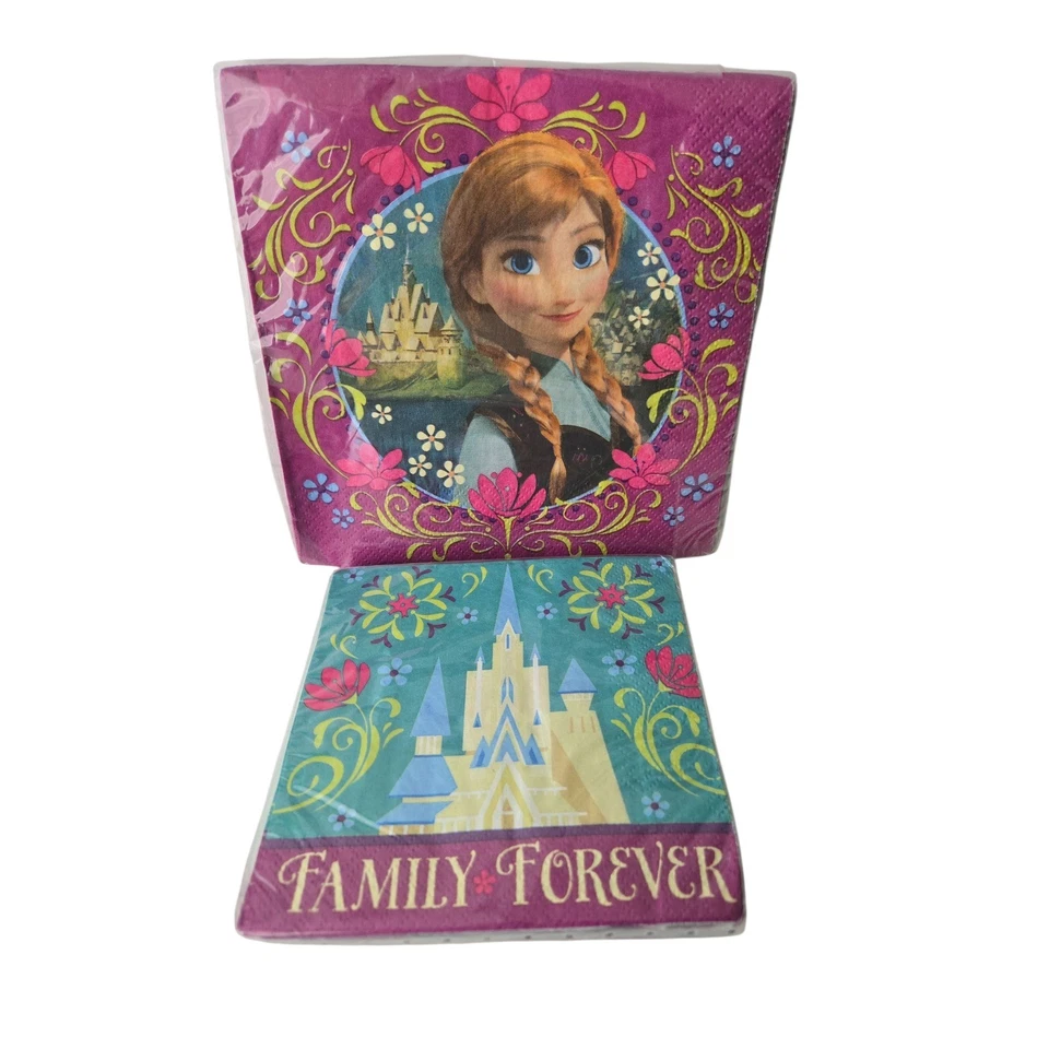 Disney FROZEN Birthday Party Napkins 16 each Dinner & Dessert Napkins Tableware - Image 2 of 4