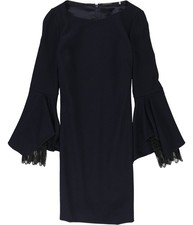 Elie Tahari Womens Dori Flutter Shift Dress, Blue, 0