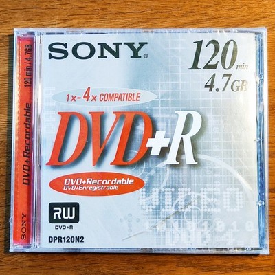 Sony DVD+R 4.7 GB 120 Min 1x-4x DPR120 N2 Rohling original versiegelt ca. 2003