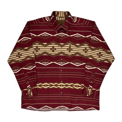 Navajo Clearwater Outfitters Hemd mit Aztekenmuster - Large Burgund Baumwolle