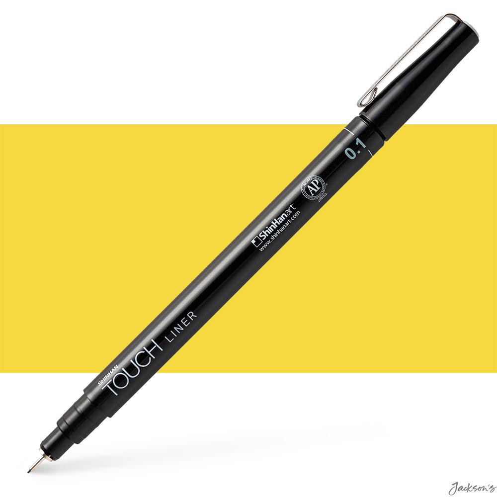 ShinHan Touch Liner Fineliner Pen Pigmented Ink 0.1mm Yellow Drawing