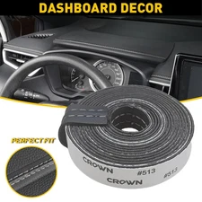 2M PU Leather Car Dashboard Decor Strip Sticker Moulding Line Trim Accessories