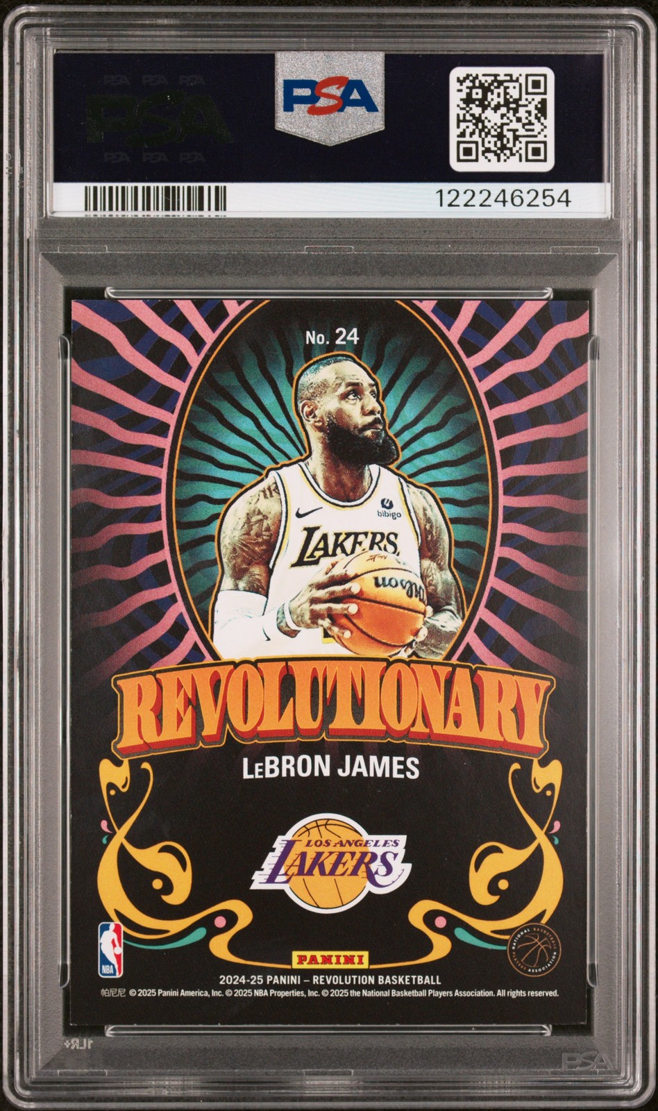2024 PANINI REVOLUTION REVOLUTIONARY #24 LEBRON JAMES PSA 9 view 2