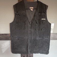 Hugo Valentino Utility Multi-Pocket Vest Men s Large 90s 100 Cotton Vintage