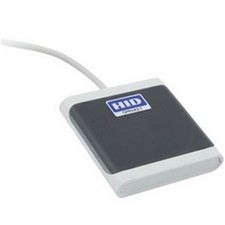 HID Global OMNIKEY 5025 CL Contactless Smart Card Reader, USB 2.0, Light Gray,