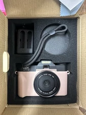 JWDCam CDR10 4K Digital Camera Pink 56MP 16x Zoom Vlogging Camera - Lightly Used
