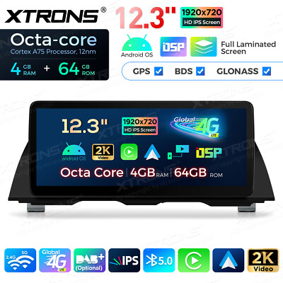12,3'' Android Autoradio für BMW F10 F11 NBT GPS Navi LTE 4G DSP CarPlay 1920*720