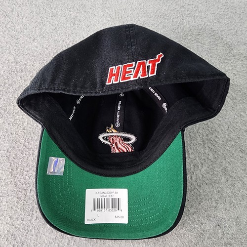 Miami Heat NBA Hat Adult Large Black '47 Brand Franchise Fitted Cap - Picture 9 of 15