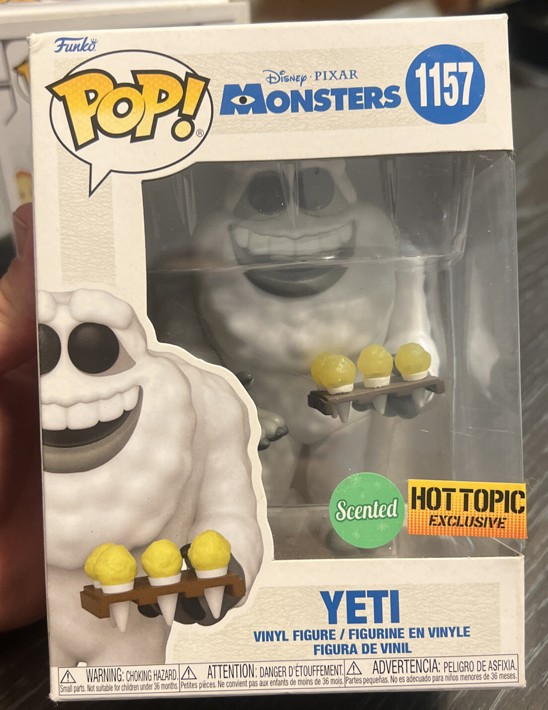 Funko Pop! Scented Yeti Hot Topic Disney Pixar Monsters, Inc. Pop 1157