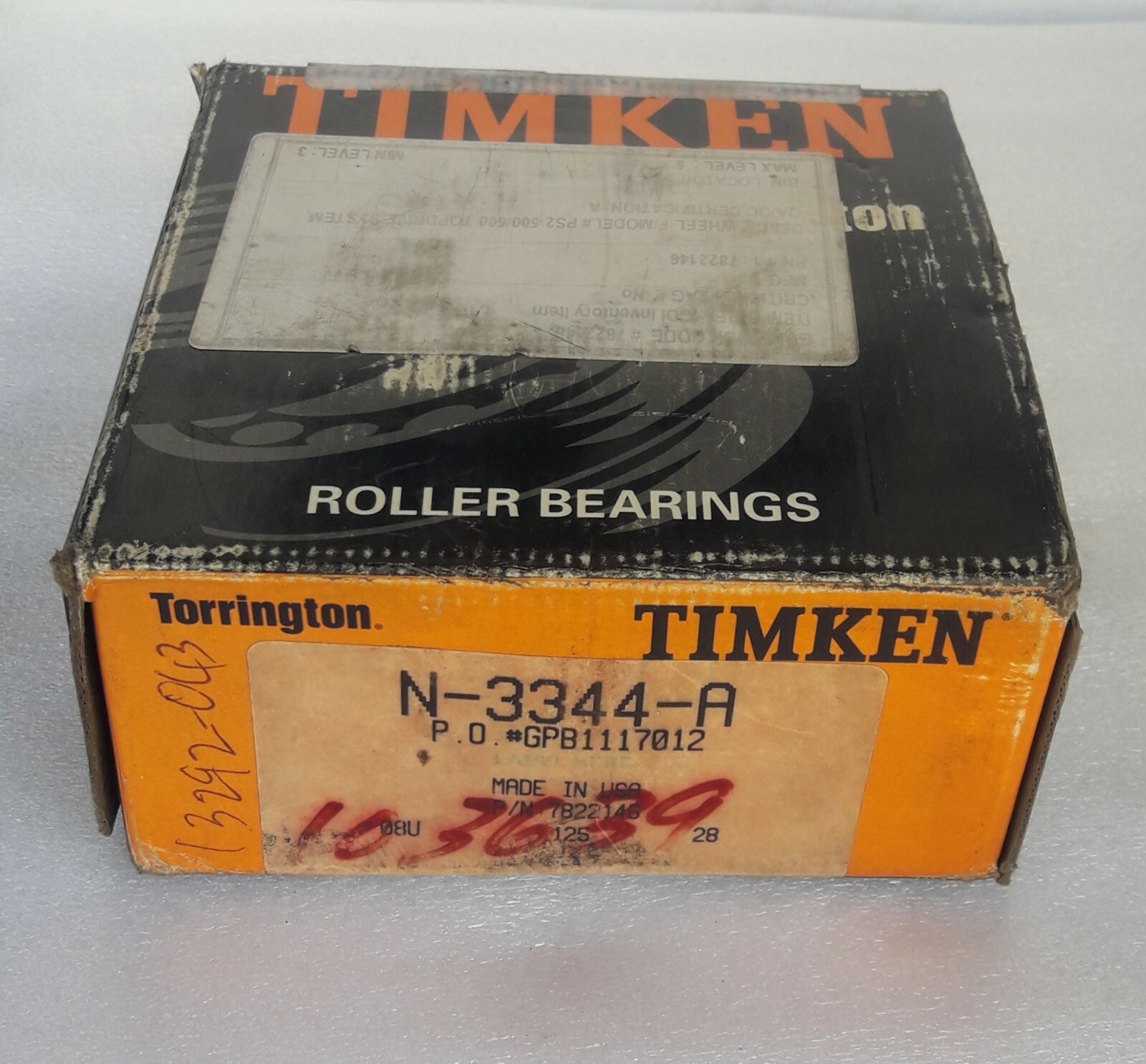 N 3344 A TIMKEN ROLLER Bearing NEW Made In USA BOX PACK N3344A