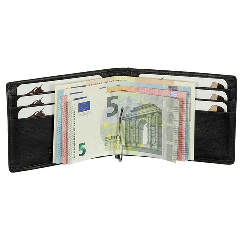Branco Herren Geldbörse Leder Dollarclip mit Münzfach Geldbeutel Geldclip 16749 - Bild 5 von 16