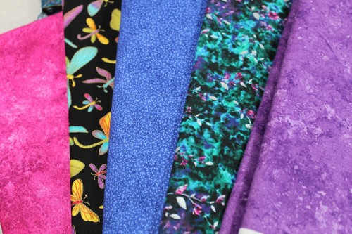Purple Blues Fabric lot over 14 yards Dragonfly Paisley Stonehenge Pink - Picture 2 of 15