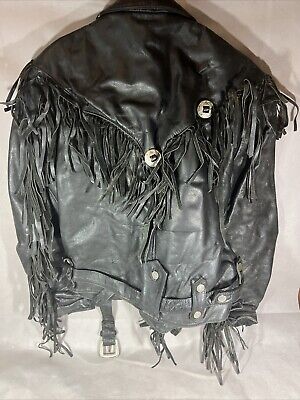 Vintage Women's Leather Tassle Jacket Open Road Full Zip Vintage Women's Leather Tassle Jacket Open Road Full Zip