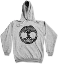 OUROBOROS YGGDRASIL HOODED SWEATSHIRT HOODIE Uroboros Ancient Snake Arsen Celtic