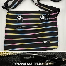 2 X Personalised Shoulder Gym Bag Made from One Long Zipper Christmas Gift