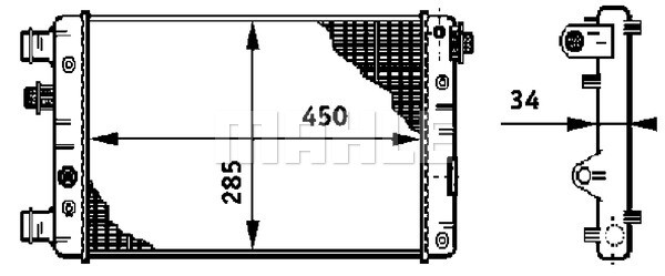 MAHLE CR 632 000S Radiator, engine cooling for FIAT