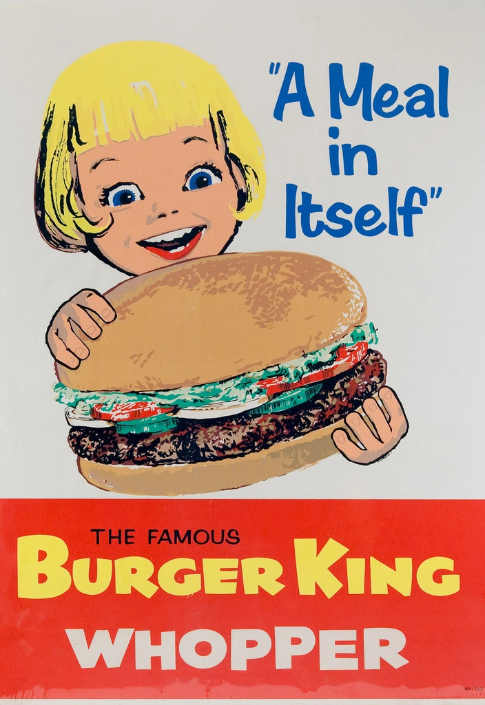 Retro Burger King Advertising   13x19 Reprint POSTER  FREE SHIPPING