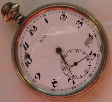 Doxa Pocket watch open face nickel chromiun case 53,5 mm. in diameter