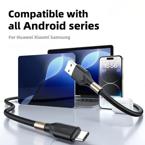 3 Pack Nylon Braided 3 Foot (USB to USB C) Type C Data cable FAST Charger C1042 - Picture 5 of 6