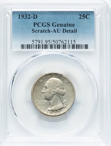 1932 D Washington Quarter 25c PCGS AU Details