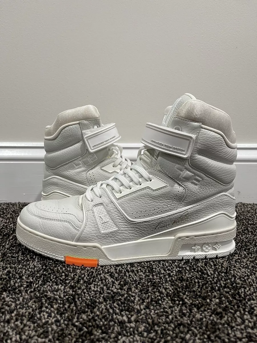 Louis Vuitton x Virgil Abloh Grey/White High Top LV Trainers